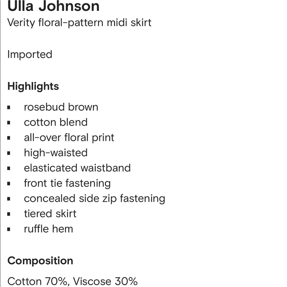 Ulla Johnson Verity Floral pattern midi Skirt - Picture 8 of 11